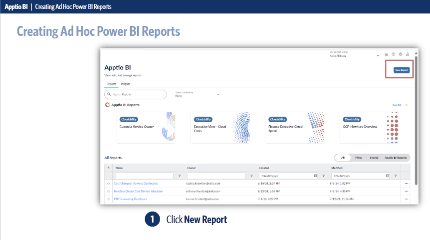 Creating Ad Hoc Power BI Reports: guided demonstration