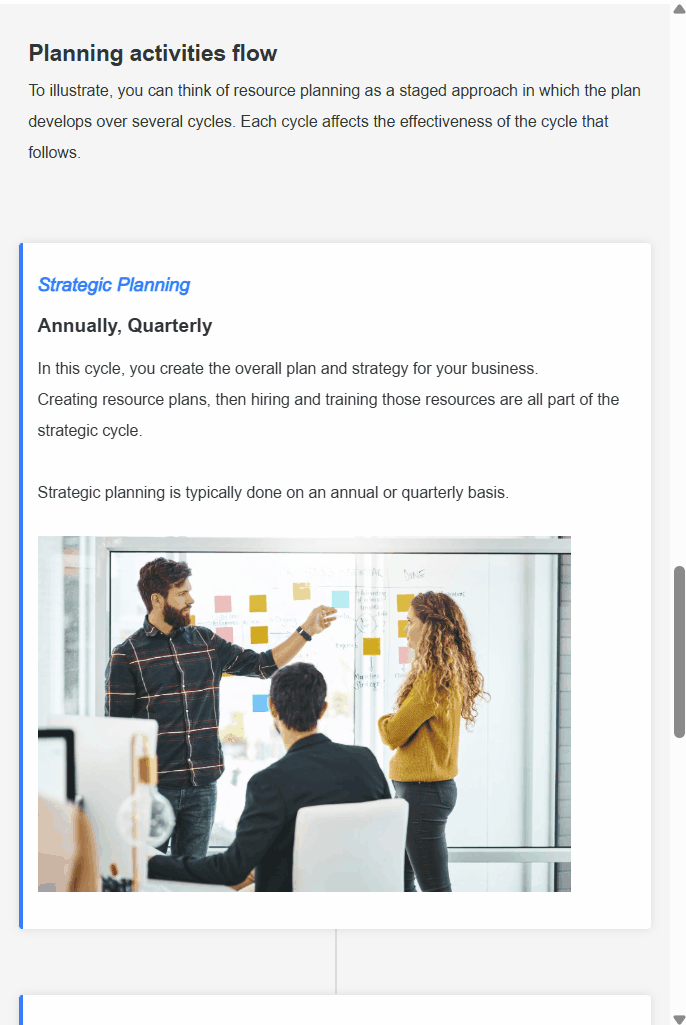 Strategic Planner workflow sequence interaction