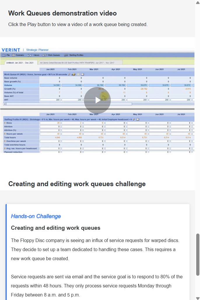 Work queues demonstration video and hands-on challenge